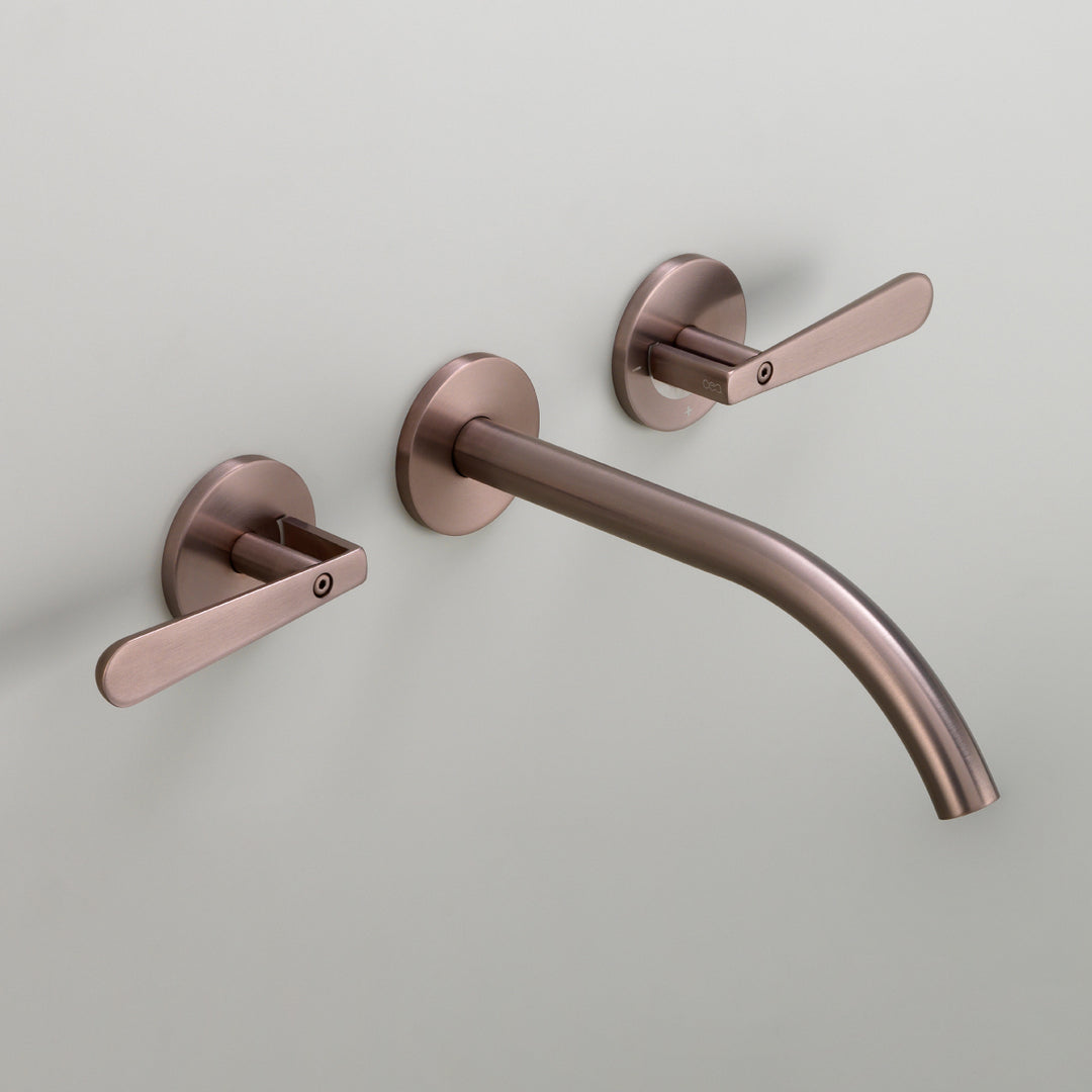 Lutezia Taps For Washbasin / Bidet - Wall-Mounted Dual Handle Taps LTZ02 Bathroom CEA   
