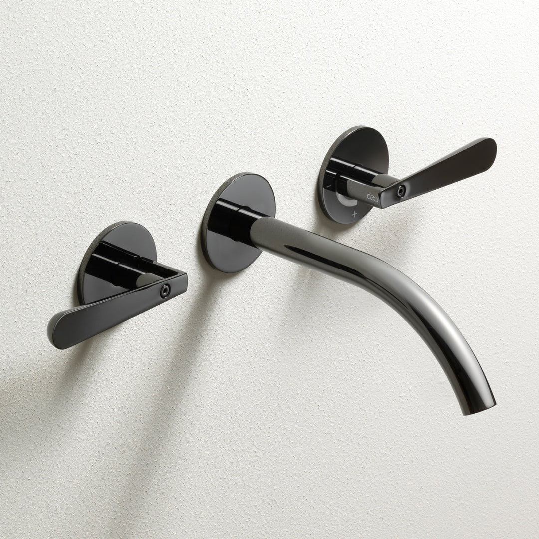 Lutezia Taps For Washbasin / Bidet - Wall-Mounted Dual Handle Taps LTZ02 Bathroom CEA   