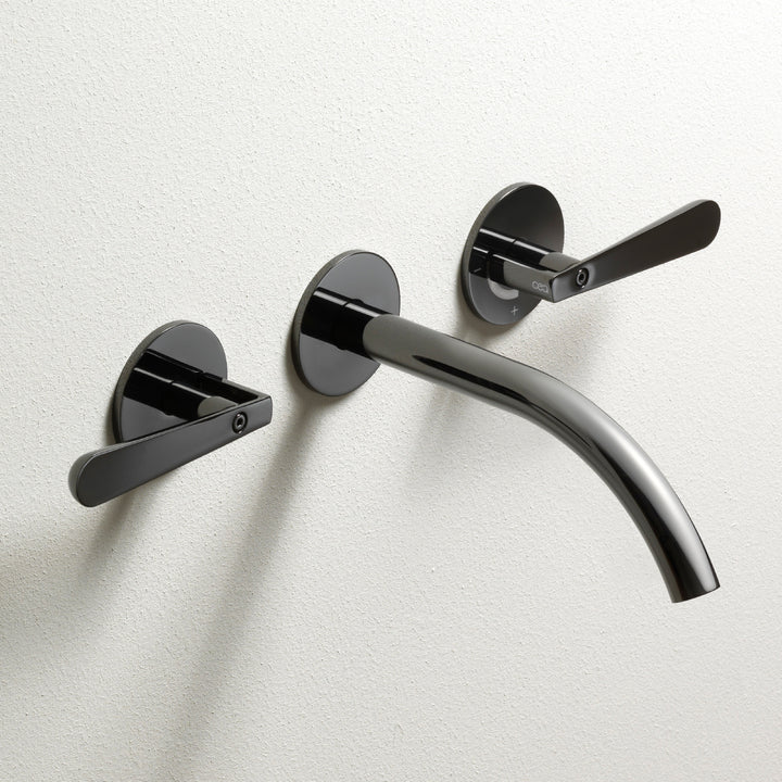 Lutezia Taps For Washbasin / Bidet - Wall-Mounted Dual Handle Taps LTZ02 Bathroom CEA   