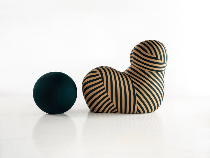 La Mamma UP 50 Armchair Soara 140 Petroleum Green Arm Chairs, Recliners & Sleeper Chairs B&B Italia   