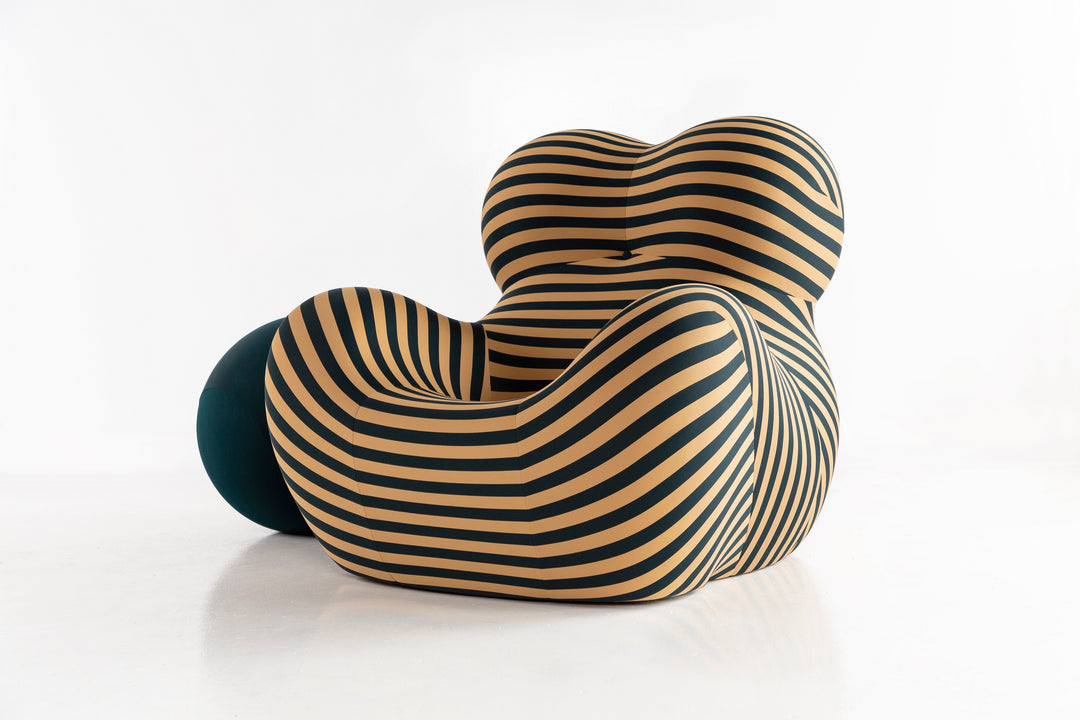 La Mamma UP 50 Armchair Soara 140 Petroleum Green Arm Chairs, Recliners & Sleeper Chairs B&B Italia   