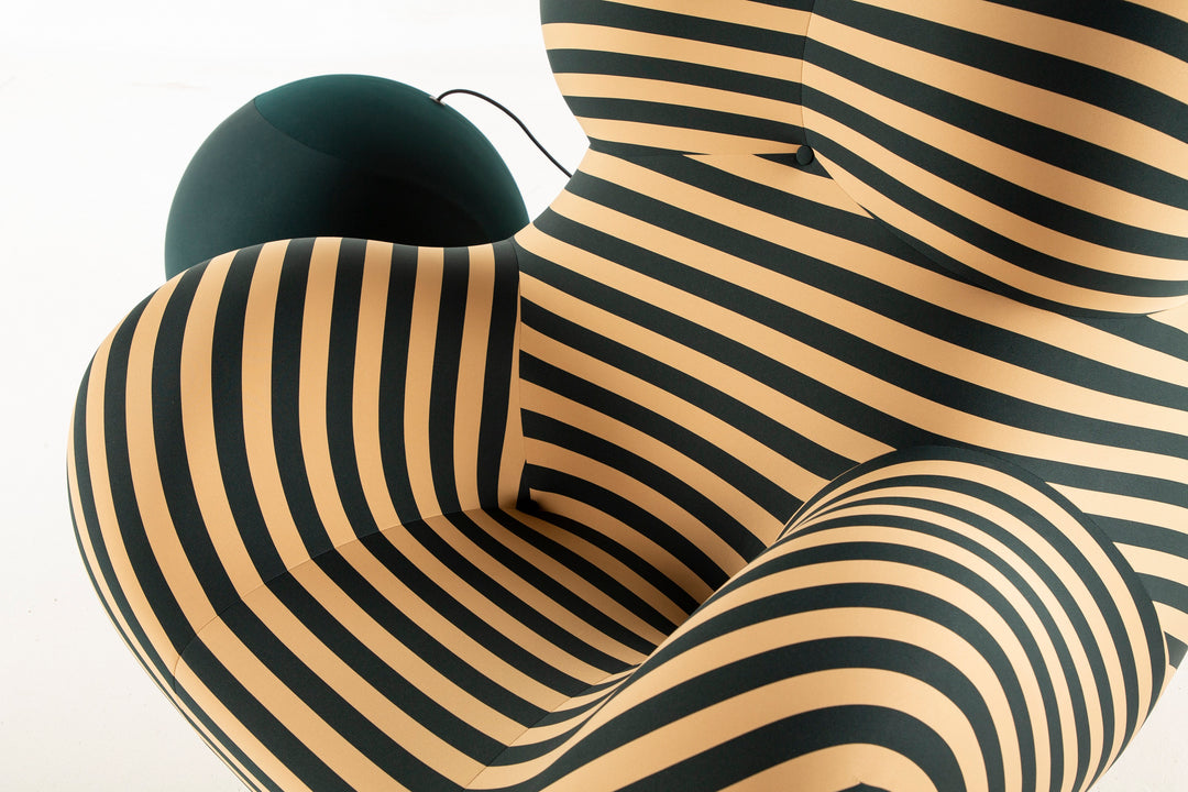 La Mamma UP 50 Armchair Soara 140 Petroleum Green Arm Chairs, Recliners & Sleeper Chairs B&B Italia   