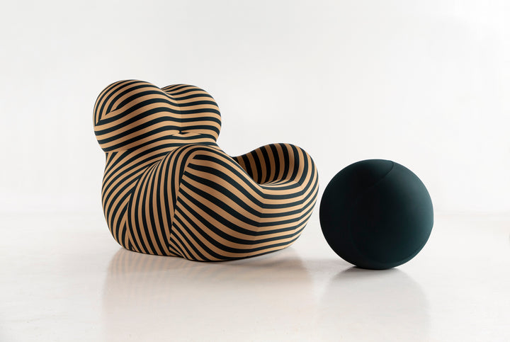 La Mamma UP 50 Armchair Soara 140 Petroleum Green Arm Chairs, Recliners & Sleeper Chairs B&B Italia   