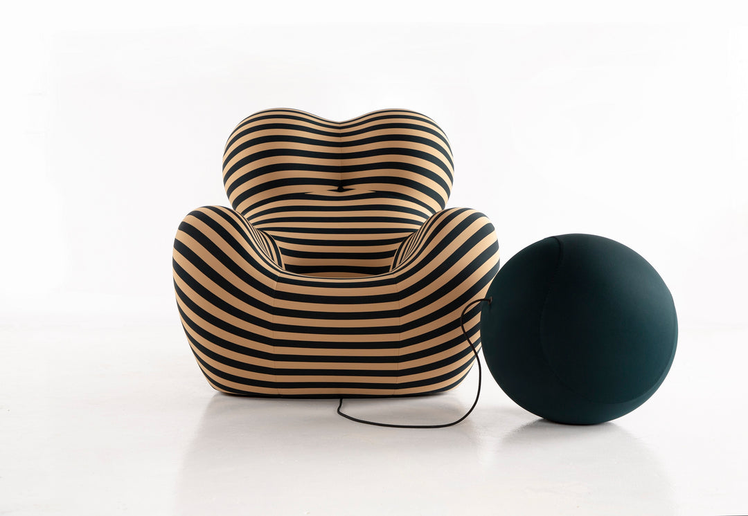 La Mamma UP 50 Armchair Soara 140 Petroleum Green Arm Chairs, Recliners & Sleeper Chairs B&B Italia   