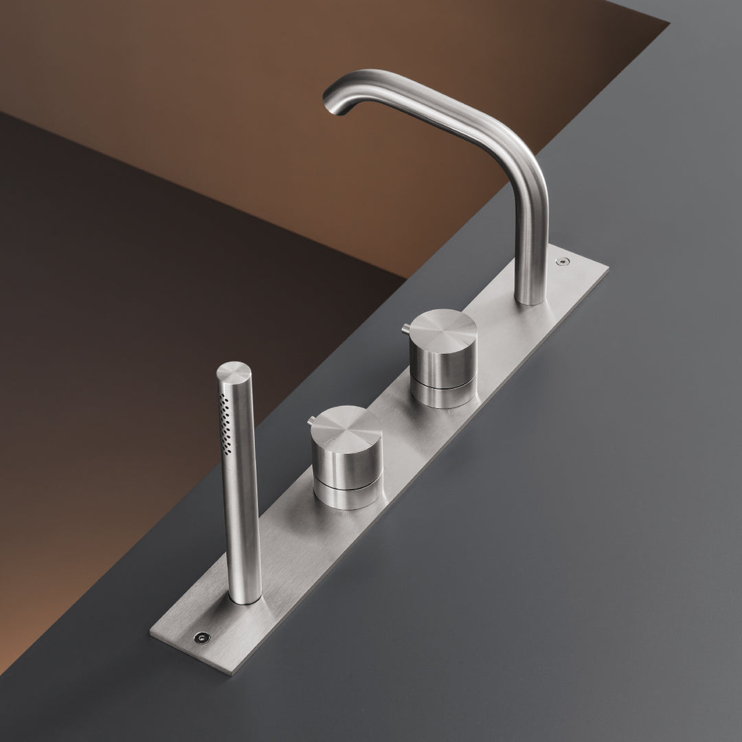 Milo360 Rim Mounted Bathtub Taps - Thermostatic Sets With Diverter MIL28 Taps CEA   