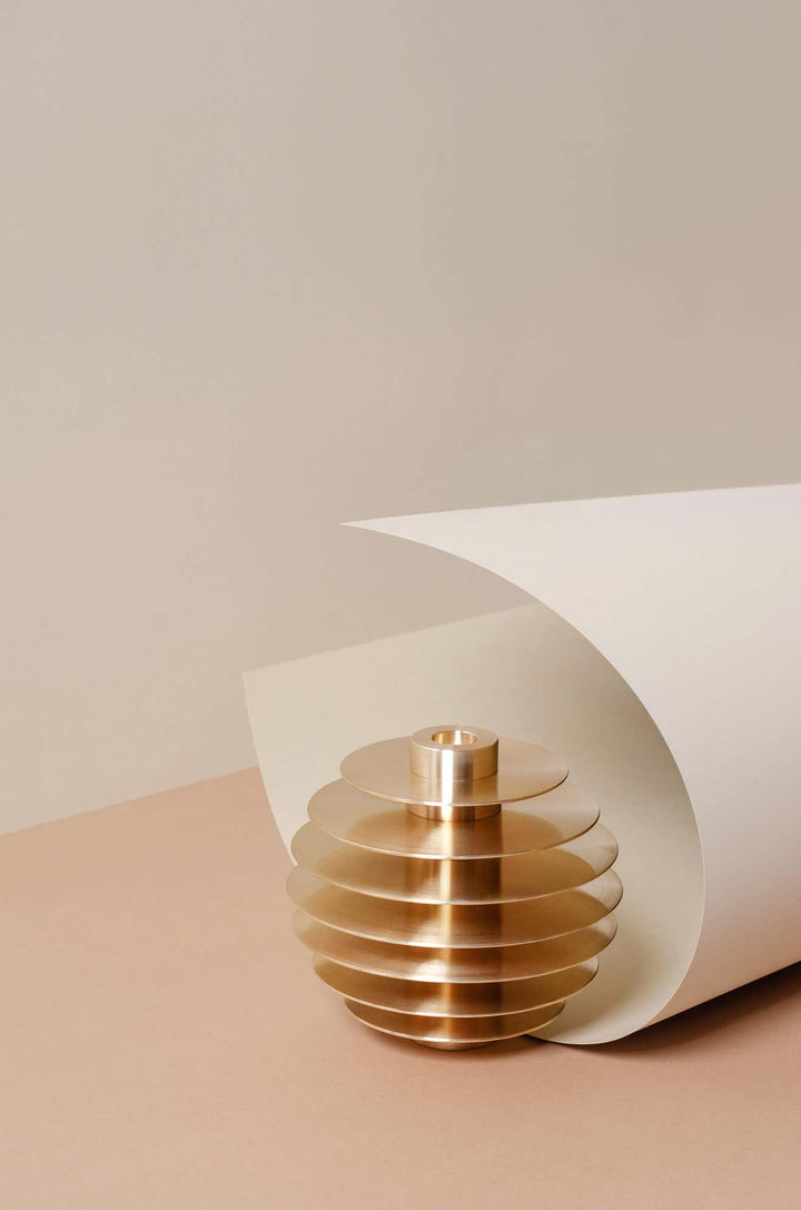 ORB Brass Candleholders Set CS1 Tabletop Noom   