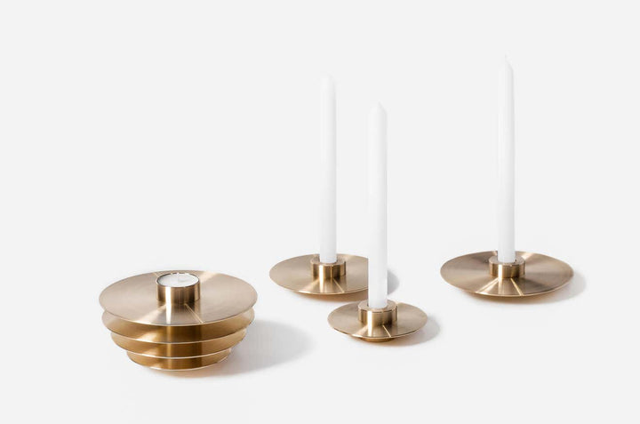 ORB Brass Candleholders Set CS1 Tabletop Noom   