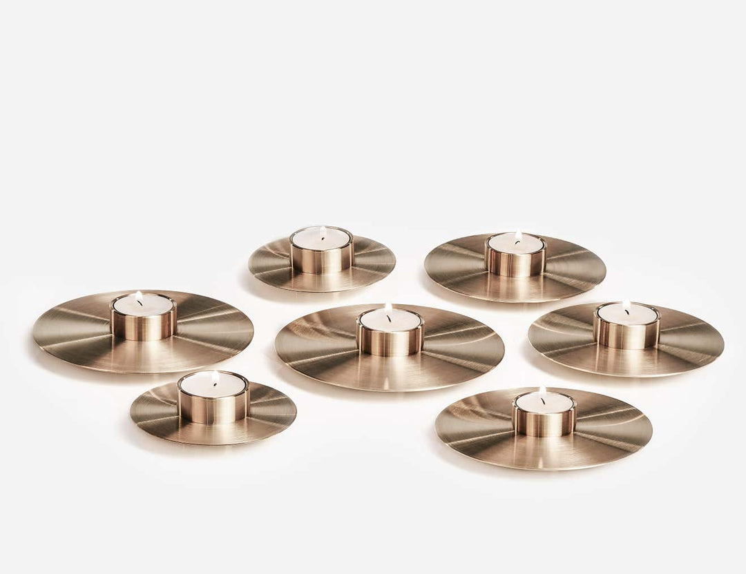 ORB Brass Candleholders Set CS1 Tabletop Noom   