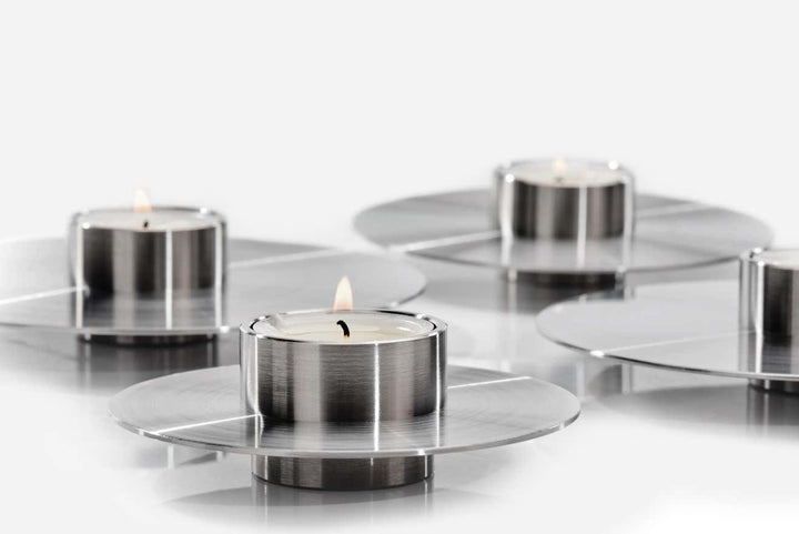 ORB Stainless Steel Candleholders Set CS2 Tabletop Noom   