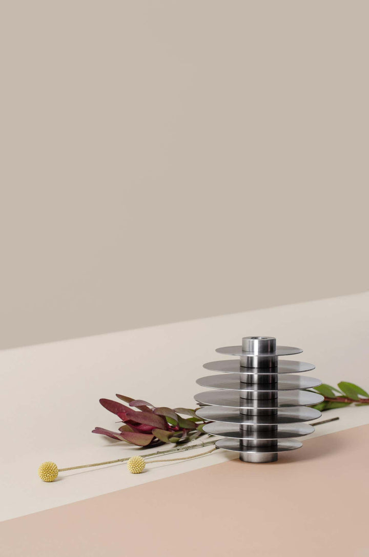 ORB Stainless Steel Candleholders Set CS2 Tabletop Noom   