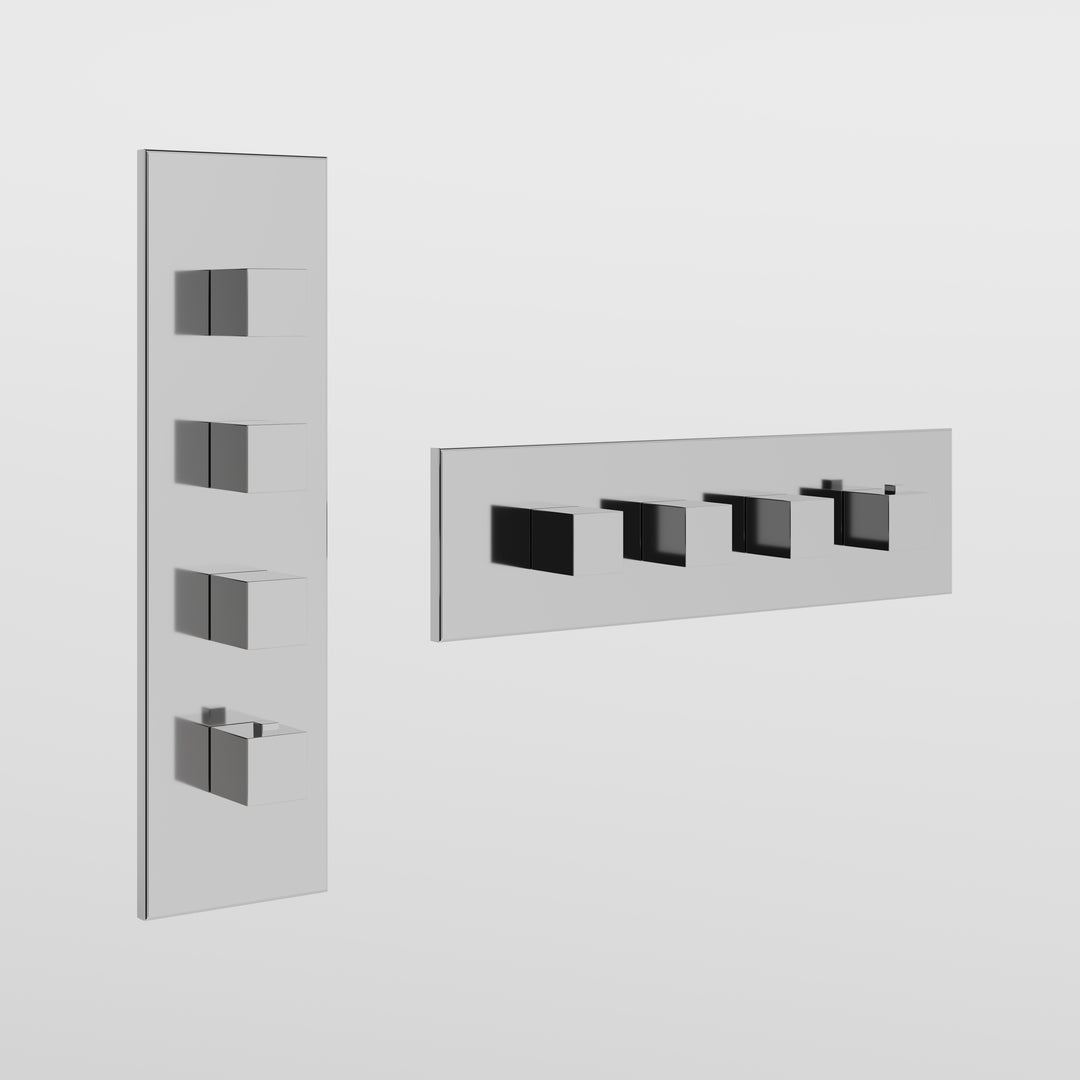 Quadro Wellness Wall Mounted Thermostatic Shower Showers GESSI Cromo  