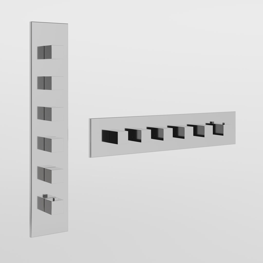 Quadro Wellness Wall Mounted Thermostatic Shower Showers GESSI Cromo  