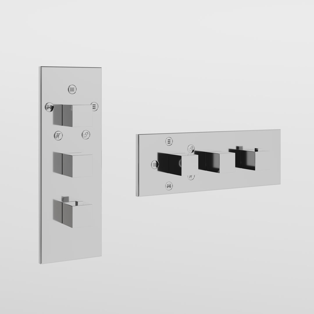 Quadro Wellness Wall Mounted Thermostatic Shower Showers GESSI Cromo  