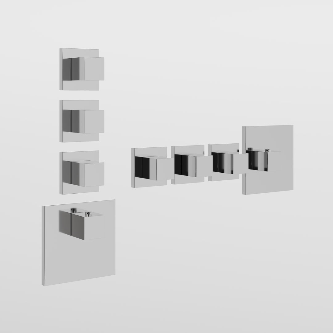 Quadro Wellness Wall Mounted Thermostatic Shower Showers GESSI Cromo  