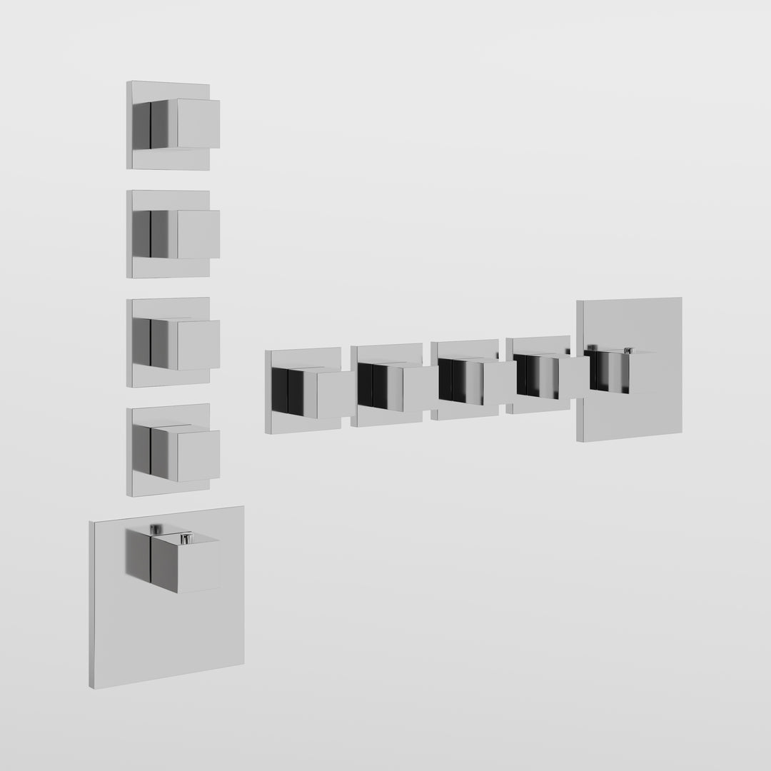 Quadro Wellness Wall Mounted Thermostatic Shower Showers GESSI Cromo  