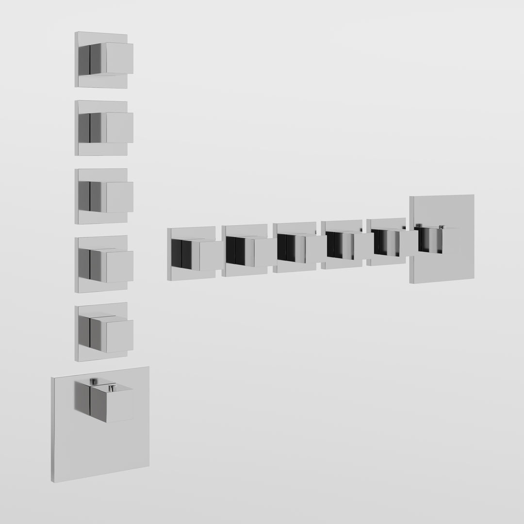Quadro Wellness Wall Mounted Thermostatic Shower Showers GESSI Cromo  