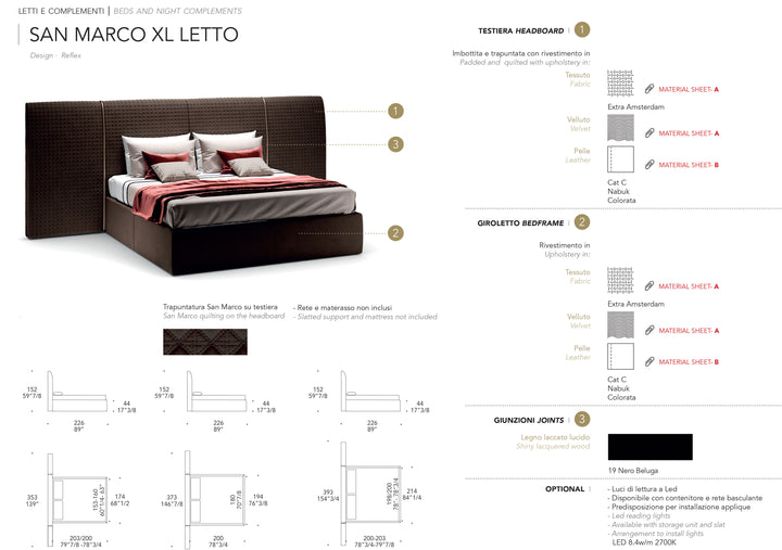 San Marco XL Letto Bed Beds & Bed Frames Reflex Angelo   