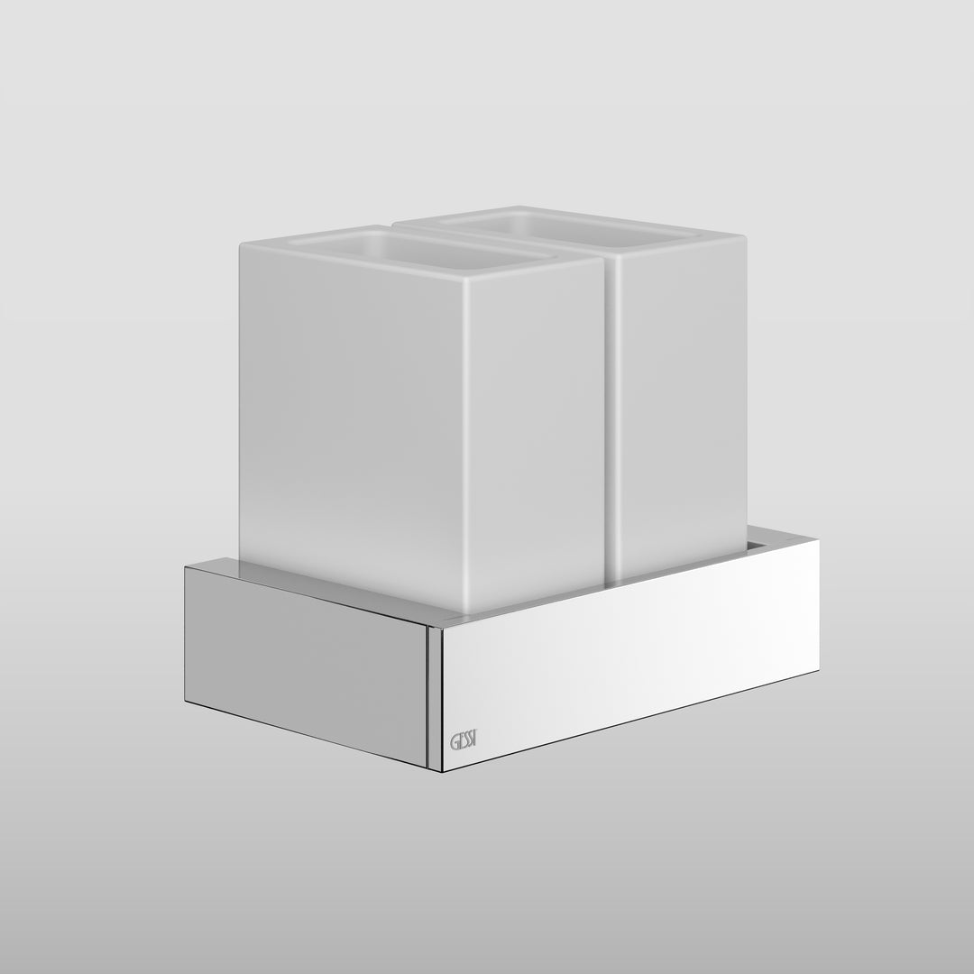 Rettangolo Double Tumbler Holder - 20810 Bathroom Accessories GESSI Cromo  