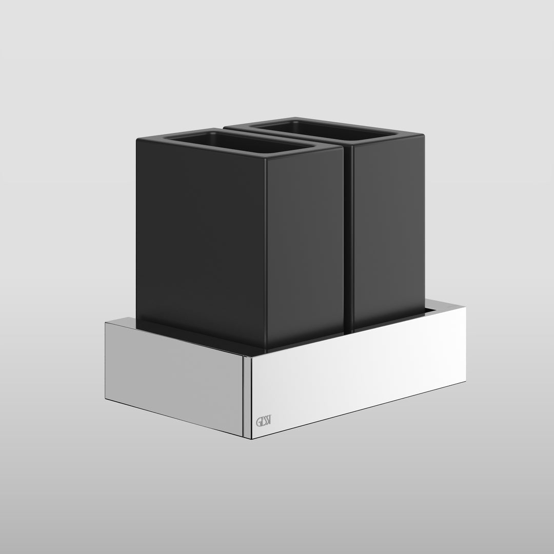Rettangolo Double Tumbler Holder - 20811 Bathroom Accessories GESSI Cromo  