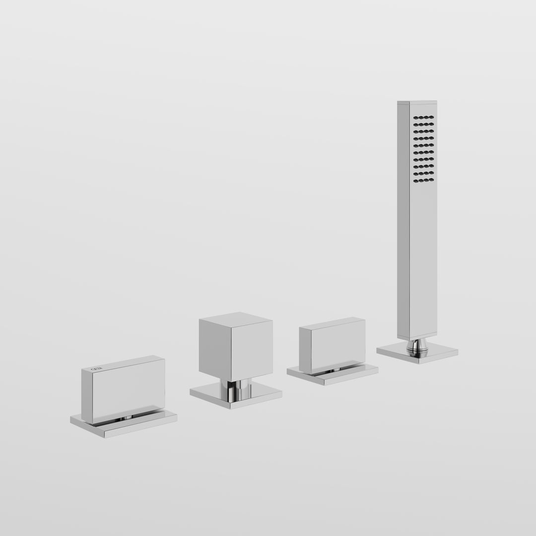 Rettangolo Four Holes Bath Mixer - 20343 Bathroom Accessories GESSI Cromo  