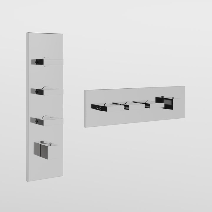 Rettangolo Wellness External Parts for Thermostatic Showers GESSI