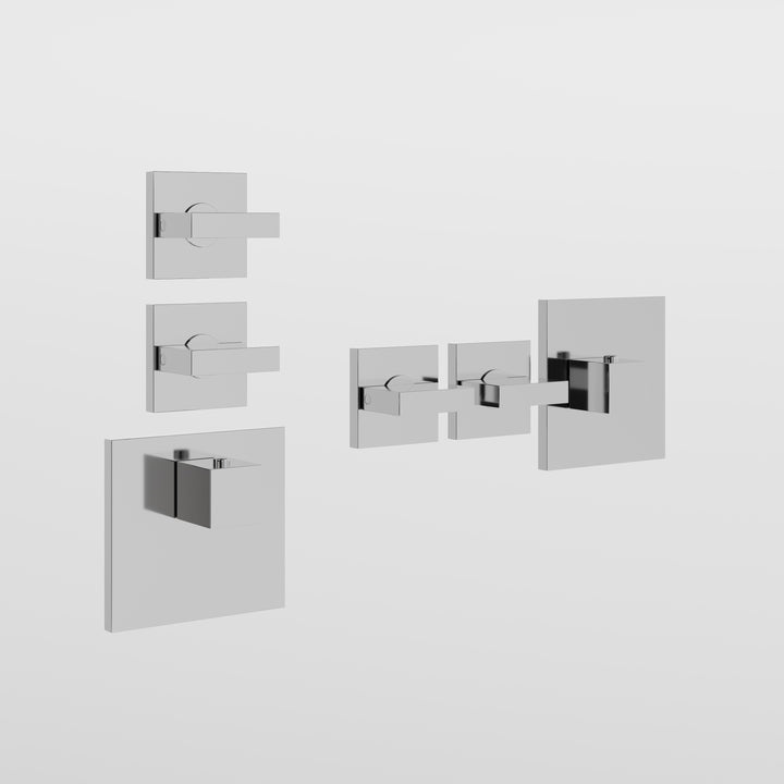 Rettangolo Wellness External Parts for Thermostatic Showers GESSI