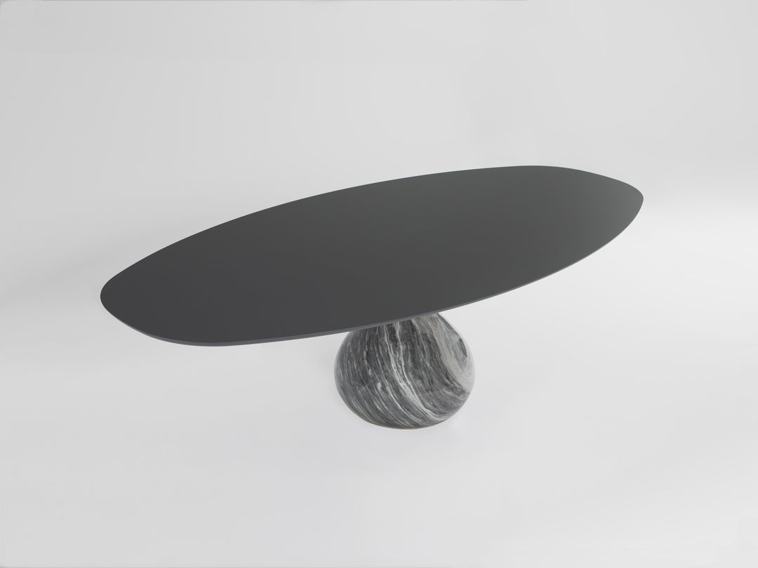 Aqua Oval Dining Table Bardiglio Glossy Table Roche Bobois   