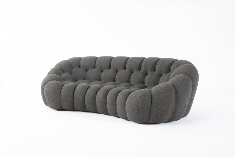 Bubble 2 Curved 3-4 Seat Sofa Orsetto Anthracite Sofas Roche Bobois   
