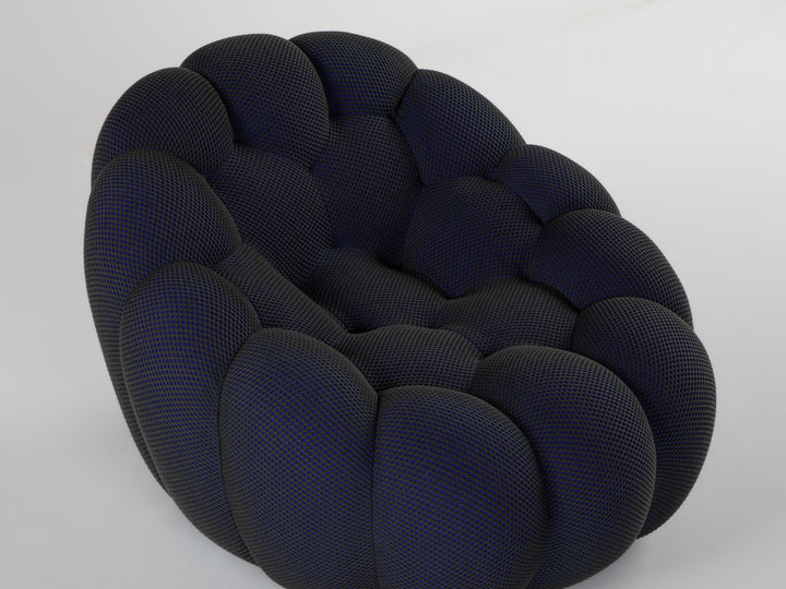 Bubble Pivoting Armchair Basalto Blue 4D Arm Chairs, Recliners & Sleeper Chairs Roche Bobois   