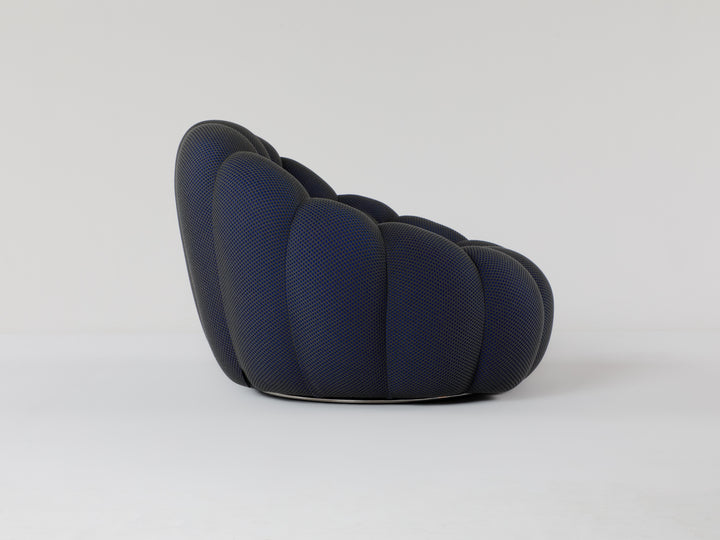 Bubble Pivoting Armchair Basalto Blue 4D Arm Chairs, Recliners & Sleeper Chairs Roche Bobois   