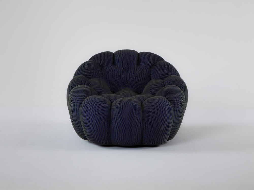 Bubble Pivoting Armchair Basalto Blue 4D Arm Chairs, Recliners & Sleeper Chairs Roche Bobois   