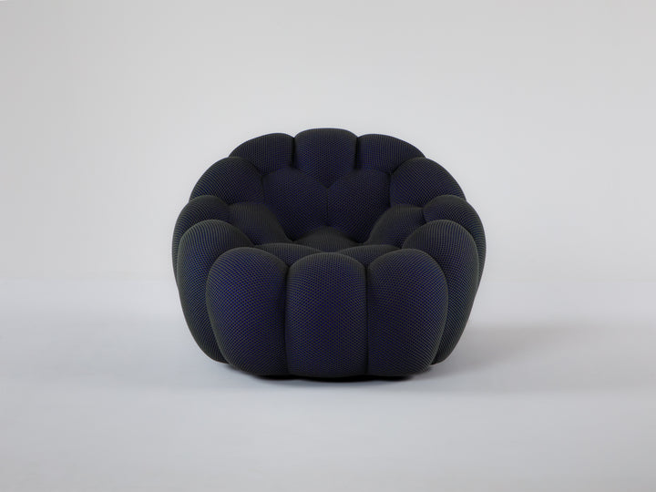 Bubble Pivoting Armchair Basalto Blue 4D Arm Chairs, Recliners & Sleeper Chairs Roche Bobois   