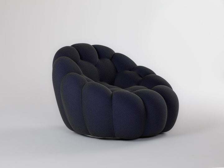 Bubble Pivoting Armchair Basalto Blue 4D Arm Chairs, Recliners & Sleeper Chairs Roche Bobois   