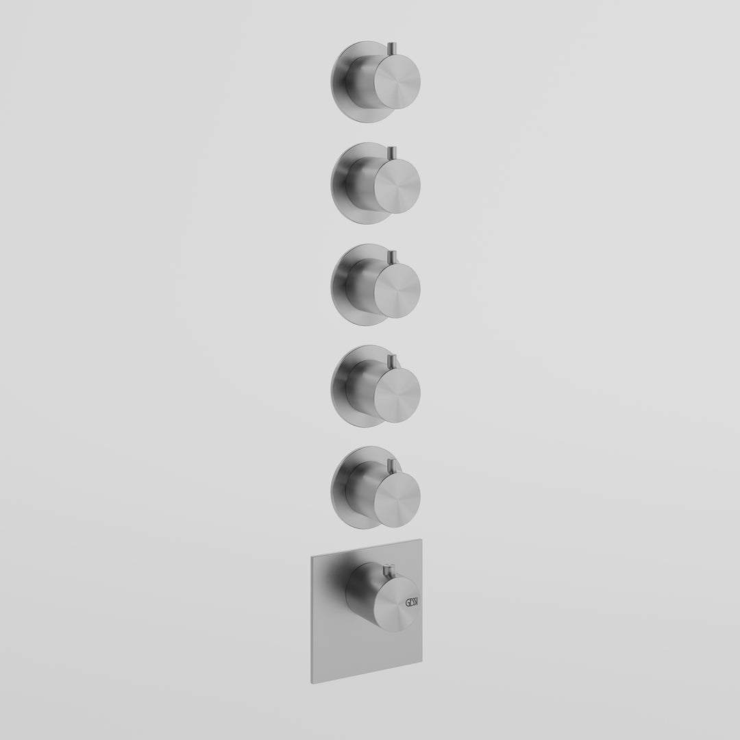 Thermostatic Shower Mixer - 54510 Shower Controls GESSI Steel Brushed  