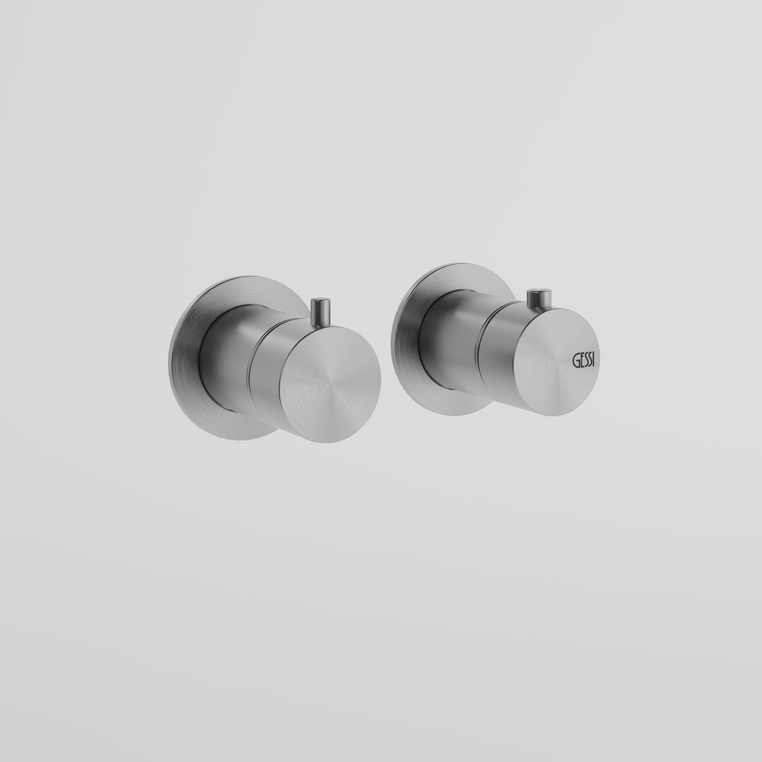 Thermostatic With Single Volume Control Trim - 54232 Bathroom Accessories GESSI Steel Brushed  