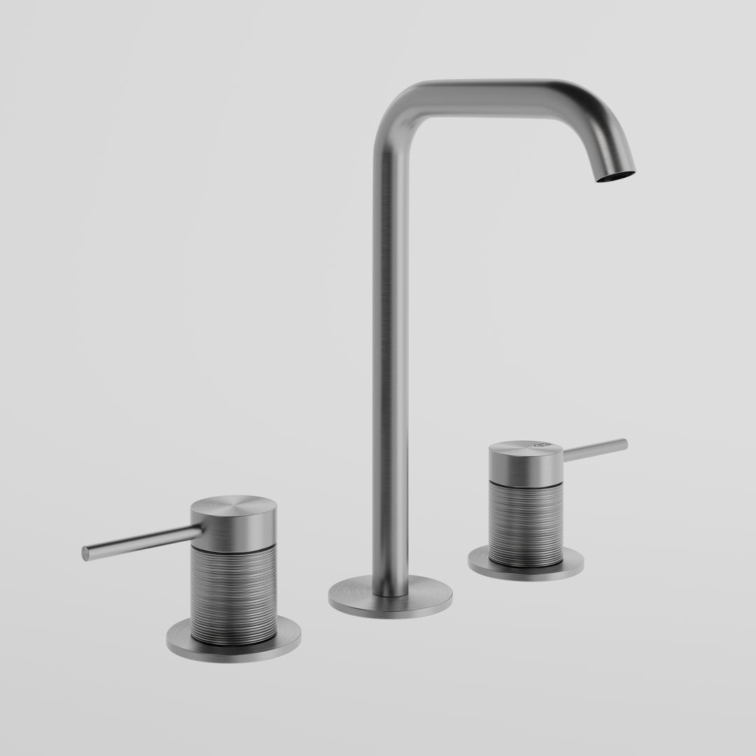Trame Three Holes Mixer - 54311 Bathroom Accessories GESSI Steel Brushed  