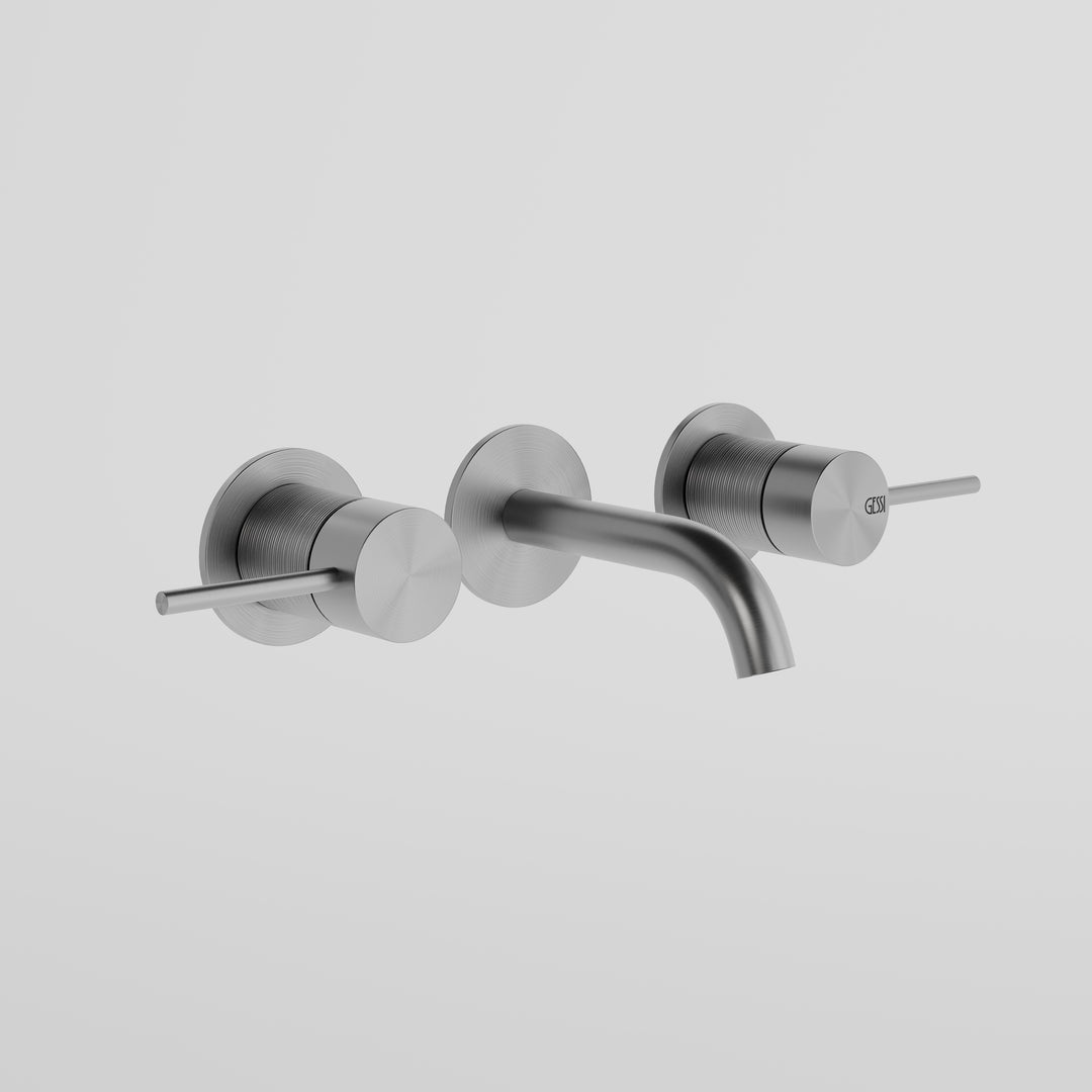 Trame Three Holes Mixer - 54392 Bathroom Accessories GESSI Steel Brushed  