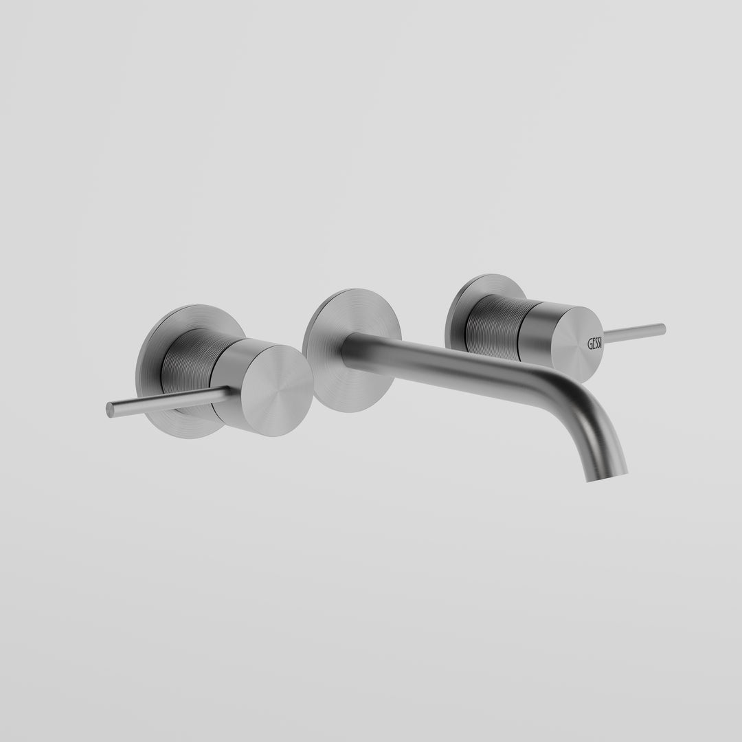 Trame Three Holes Mixer - 54394 Bathroom Accessories GESSI Steel Brushed  
