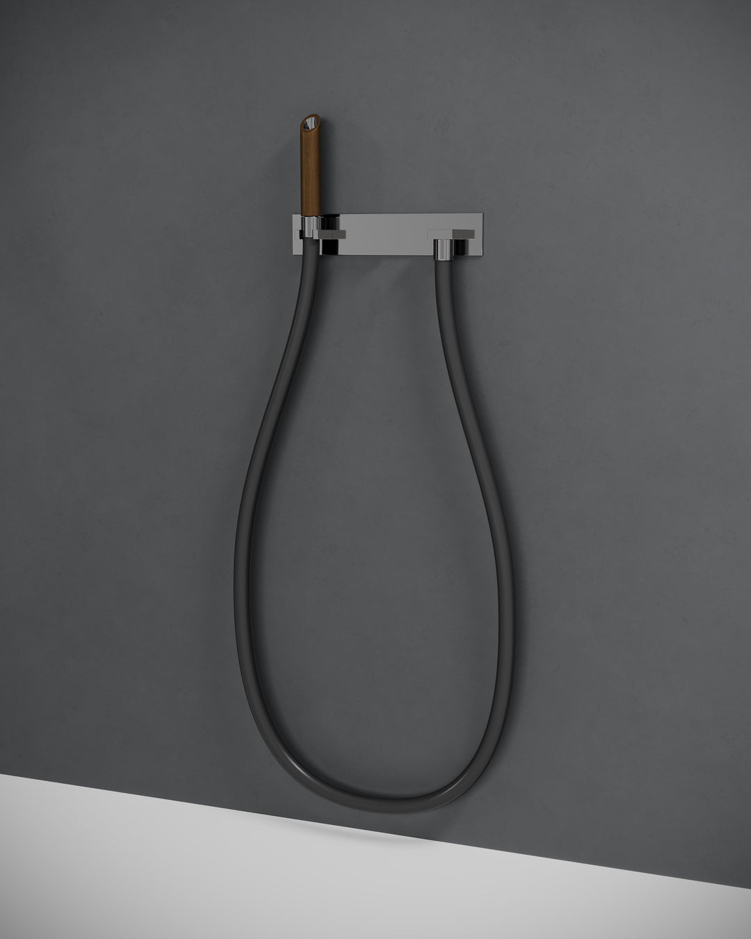 Private Wellness Water Tube Kneipp with Wooden Handshower Showers GESSI Cromo  