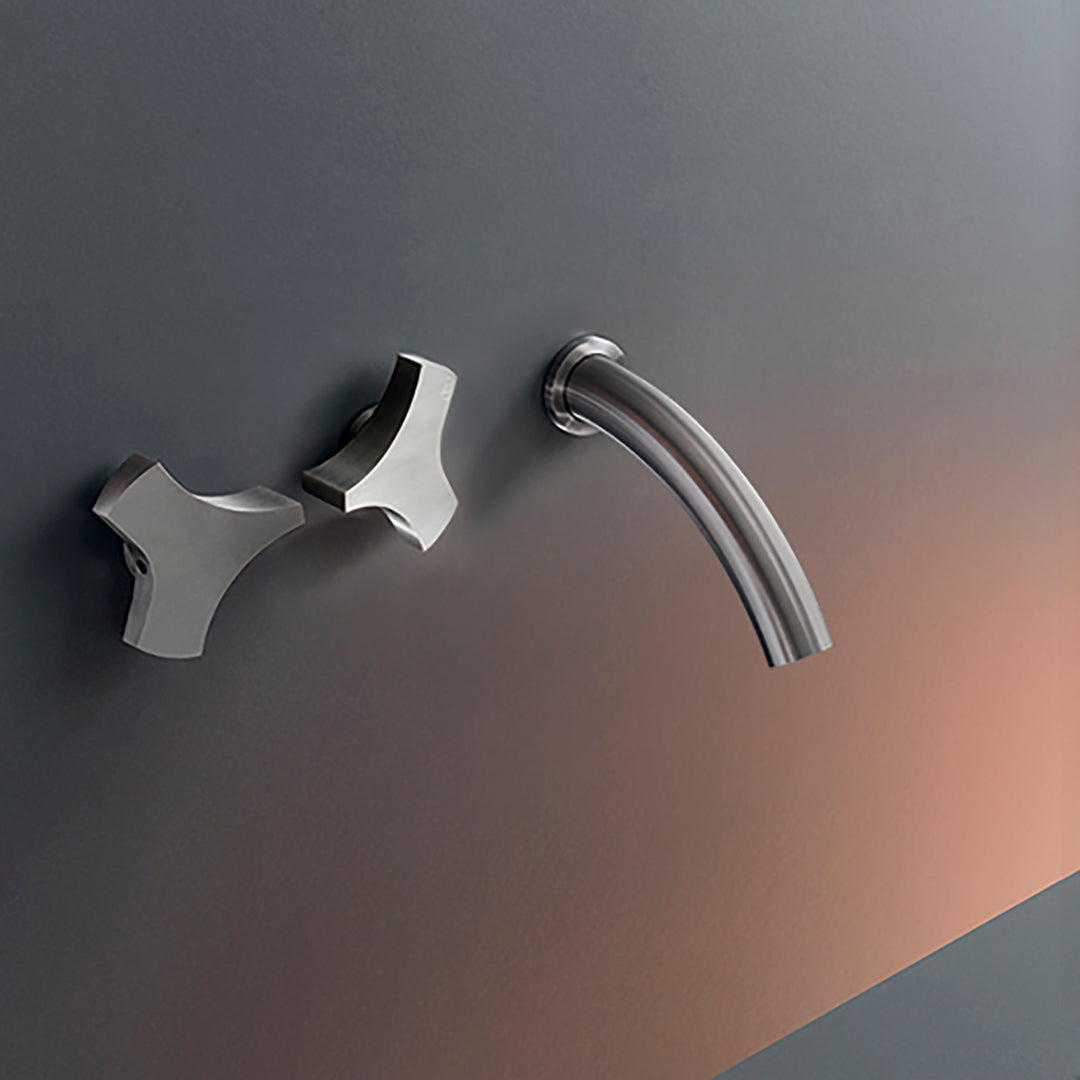 Ziqq Taps For Washbasin / Bidet - Wall-mounted Dual Handle Taps ZIQ04 Bathroom CEA   