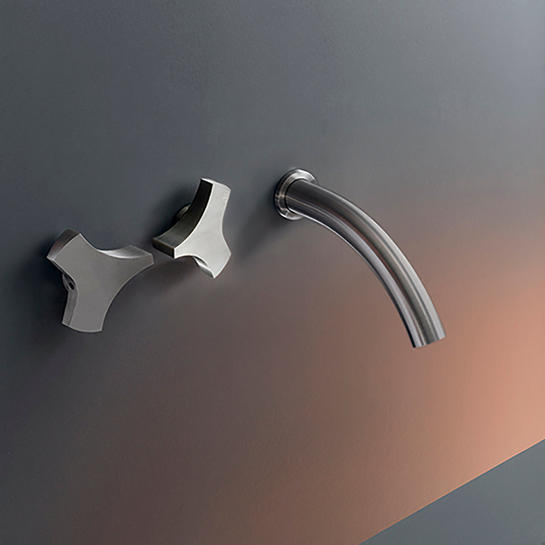 Ziqq Taps For Washbasin / Bidet - Wall-mounted Dual Handle Taps ZIQ05 Bathroom CEA   