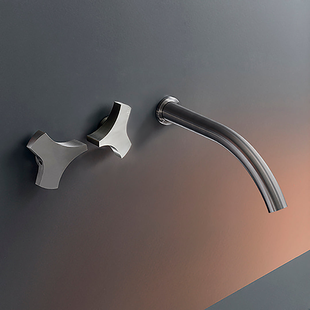 Ziqq Taps For Washbasin / Bidet - Wall-mounted Dual Handle Taps ZIQ56 Bathroom CEA   