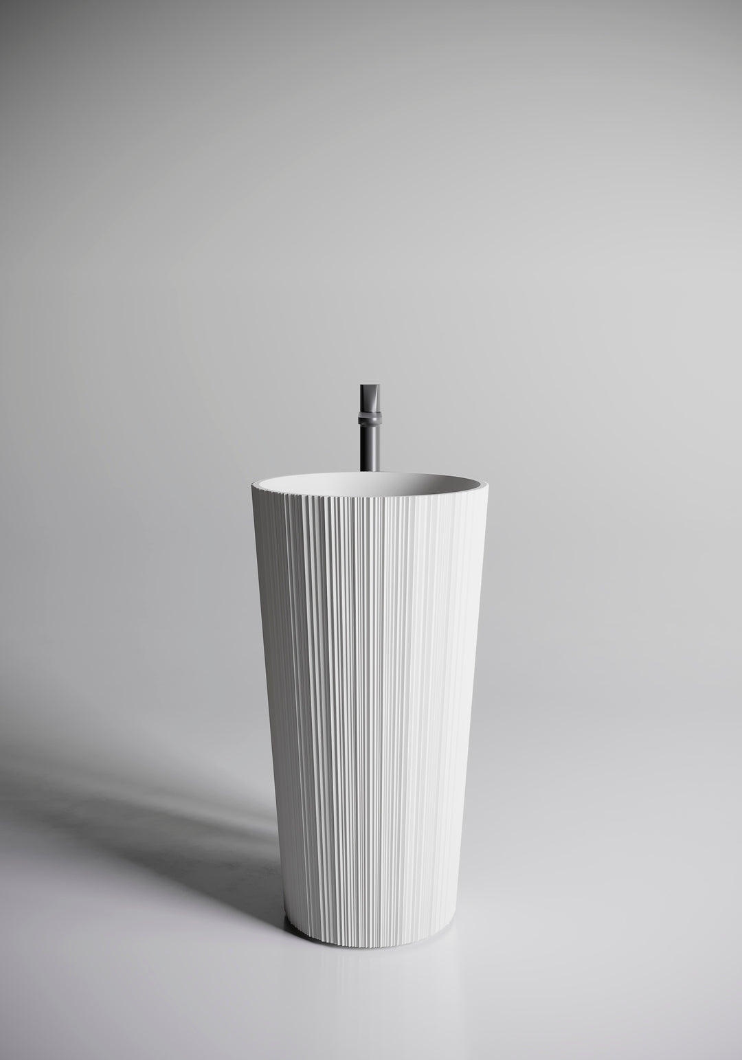 Plisse Flumood Satin Pedestal Sink Sinks Antonio Lupi   