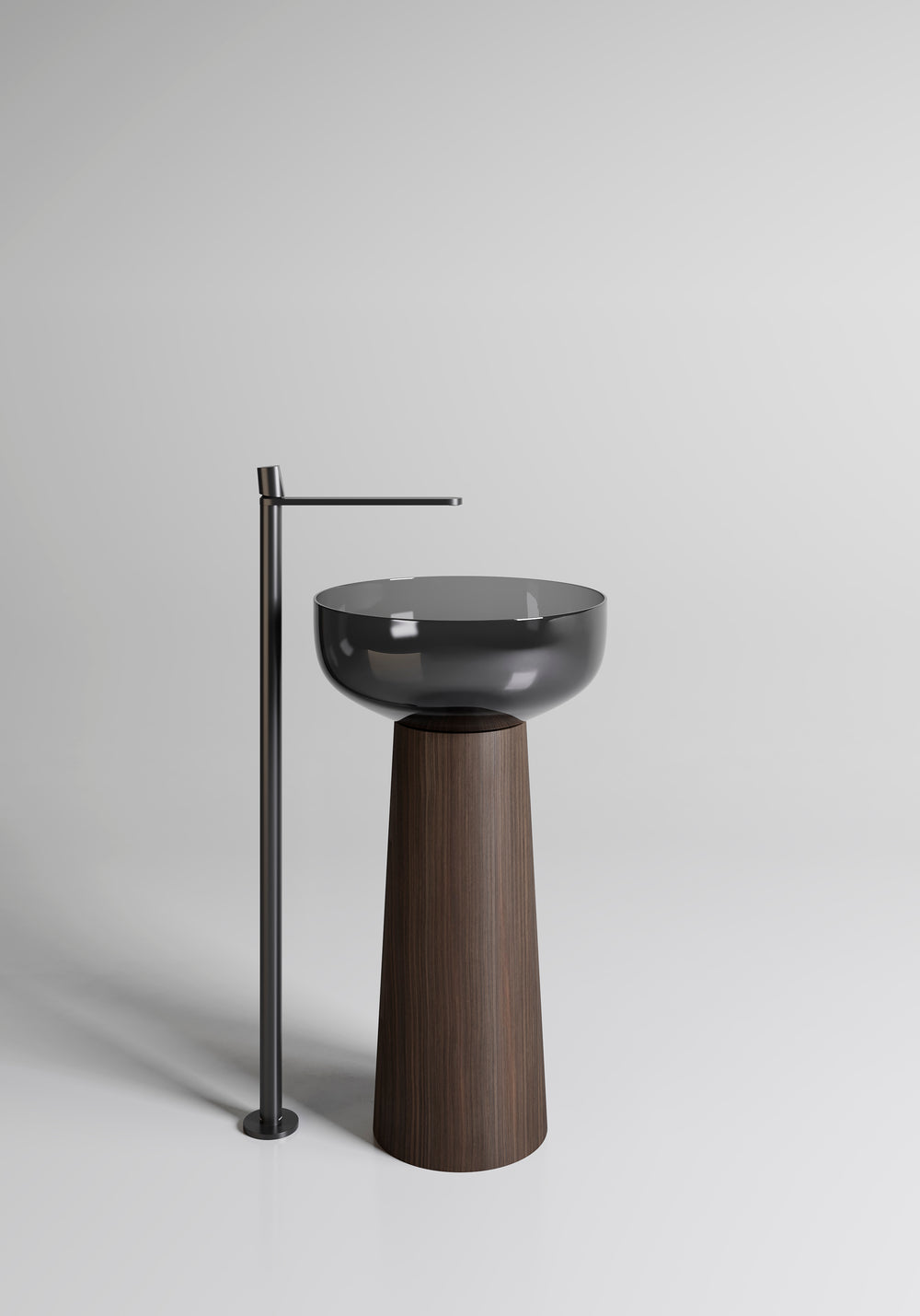 Albume Wood Pedestal Sink Sinks Antonio Lupi Fumè  