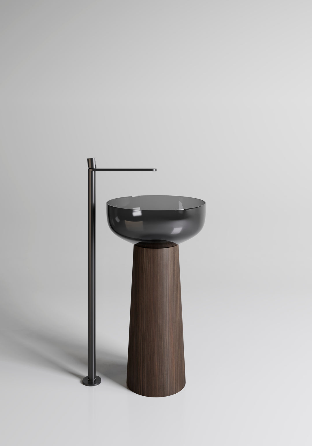 Albume Wood Pedestal Sink Sinks Antonio Lupi Fumè  