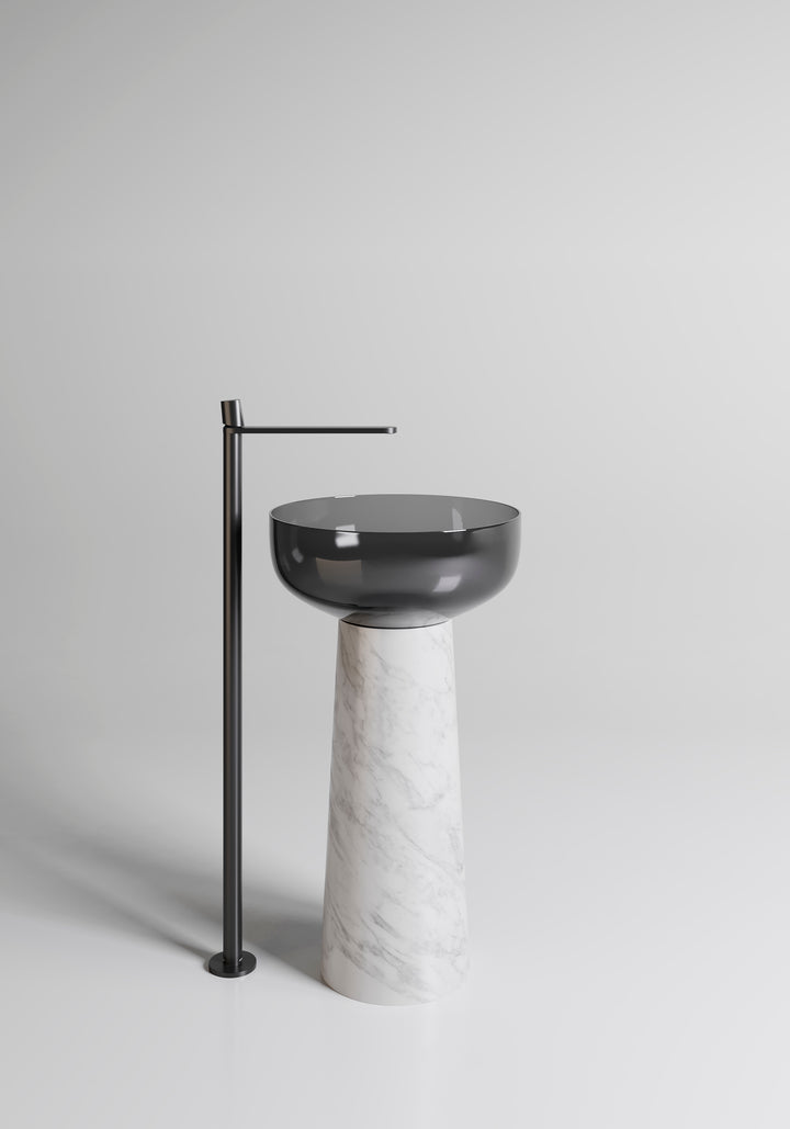 Albume Marble Pedestal Sink White Marble Sinks Antonio Lupi Fumè  