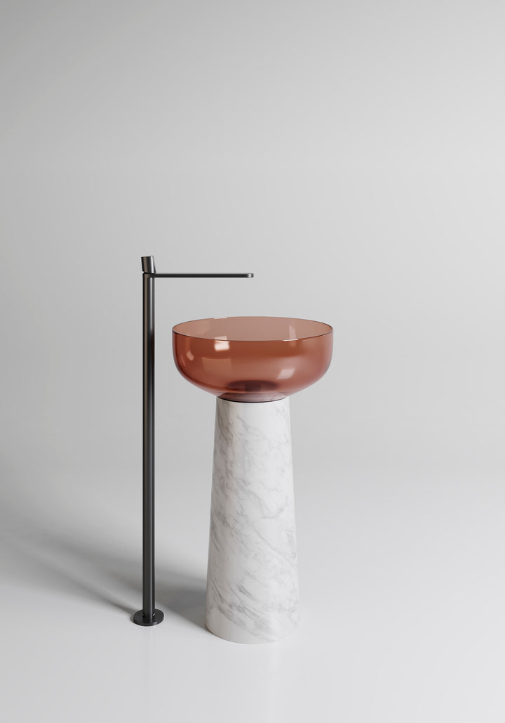 Albume Marble Pedestal Sink White Marble Sinks Antonio Lupi Ginger  
