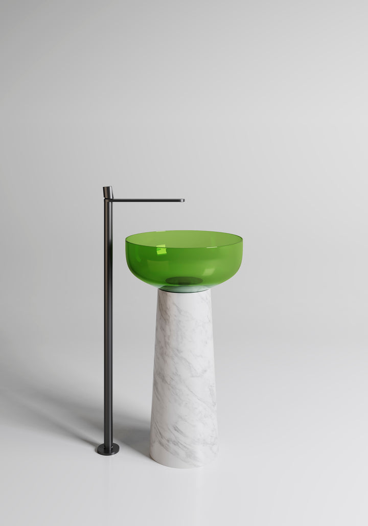 Albume Marble Pedestal Sink White Marble Sinks Antonio Lupi Lime  