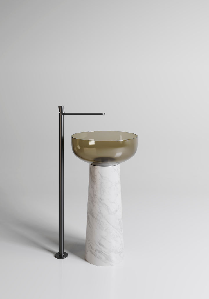Albume Marble Pedestal Sink White Marble Sinks Antonio Lupi Nebbia  