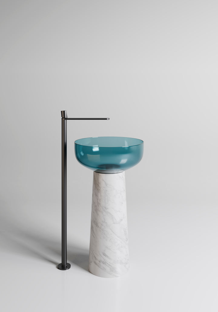 Albume Marble Pedestal Sink White Marble Sinks Antonio Lupi Petrolio  